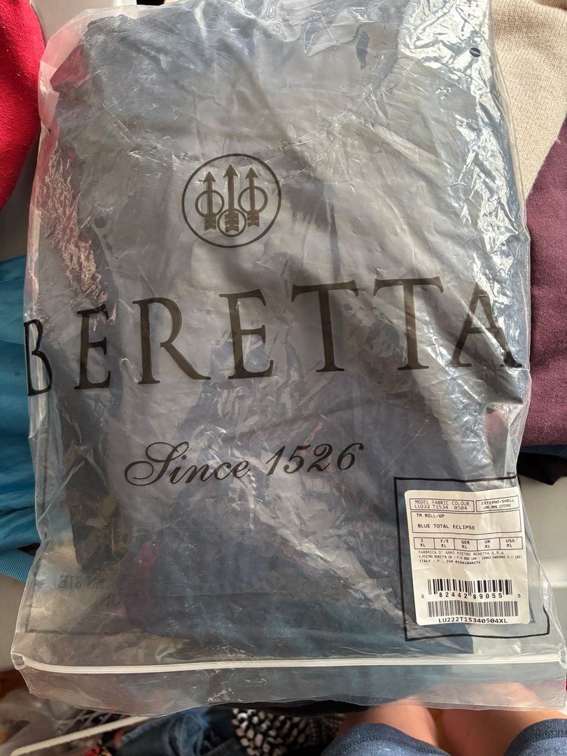 Beretta TM Roll-Up Shooting Shirt - Blue Total Eclipse - XL - NEW IN BAG