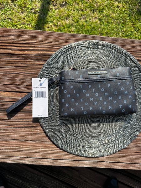 New With Tags Tommy Hilfiger Monogram Wristlet Clutch - Black